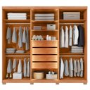Ver imagem 4 de Guarda-Roupa Casal 6 Portas com LED e Reflecta Sinatra Freijo