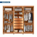 Ver imagem 6 de Guarda-Roupa Casal 6 Portas com LED e Reflecta Sinatra Freijo