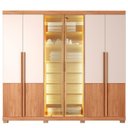 Ver mais imagens de Guarda-Roupa Casal 6 Portas com LED e Reflecta Sinatra Freijo