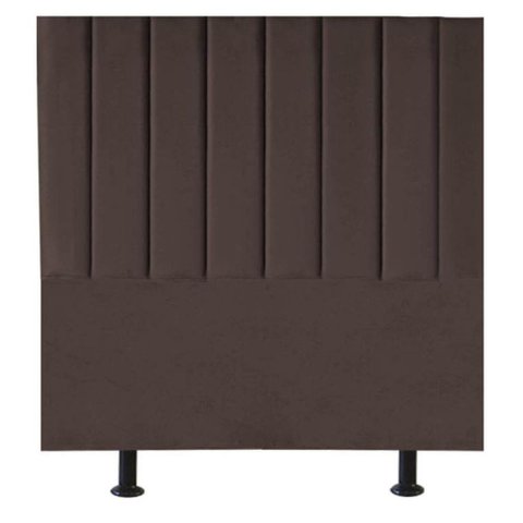Cabeceira Estofada Cama Box Solteiro 100 Cm Maisa Linho Marrom