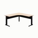 Ver imagem 1 de Mesa em L Angular 160 cm Escritório New City Pé Metal Calvi com Preto Web Office