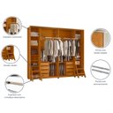 Ver imagem 5 de Guarda Roupas com 2 Espelhos 2 Portas de Correr 280cm Dali 163 Espazzo Madetec