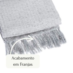 Manta para Sofá Peseira em Chenile 1.80x1.20m - Cinza Claro - 3