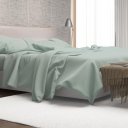 Ver imagem 1 de Jogo de Lençol 4 Peças Golden Rozac 200 Fios Hypercal Quenn Verde Claro