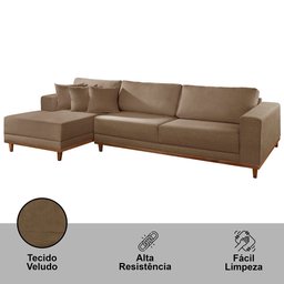 Sofá Cronos 03 Metros Chaise Lado Esquerdo Meu Sofá Online - 4
