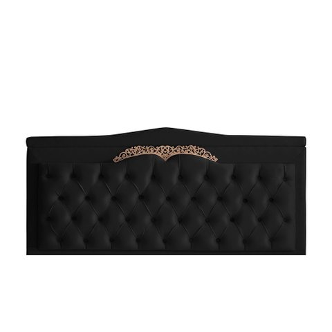 Cabeceira de Cama Box Painel Helena Casal 140 Cm Retro Capitonê Botão Encapados Suede Preto Eli Móve