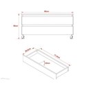 Ver imagem 2 de Gabinete de Banheiro Bn3603 2 Gavetas C/ Rodízio Cor Mármore Branco - Tecno Mobili