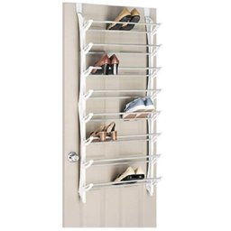 Sapateira de porta para 24 pares de sapatos calcados tenis salto pratica otimiza espaco em metal - 4