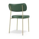 Ver imagem 4 de Cadeira Stela Champanhe Couríssimo Verde - Belliv Decor