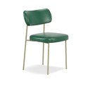 Ver imagem 1 de Cadeira Stela Champanhe Couríssimo Verde - Belliv Decor