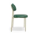 Ver imagem 3 de Cadeira Stela Champanhe Couríssimo Verde - Belliv Decor