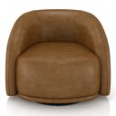 Ver imagem 6 de Poltrona Decorativa Orgânica Giratória Lya M22 Sintético Marrom - Mpozenato