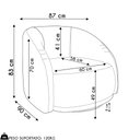Ver imagem 4 de Poltrona Decorativa Orgânica Giratória Lya M22 Sintético Marrom - Mpozenato