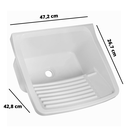 Ver imagem 2 de Tanque Plástico P/Lavar Roupa 47x43x27 22L Tq0/Sc