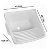 Tanque Plástico P/Lavar Roupa 47x43x27 22L Tq0/Sc - 2