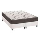 Ver imagem 1 de Cama Box Queen: Colchão Espuma Ortobom D45 Light Saúde + Base CRC Courano White(158x198)