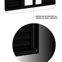 Ver imagem 5 de Janela Veneziana de Alumínio 4 Folhas Móveis e 2 Folhas Fixas 100x150cm Lucasa Ideale Preto