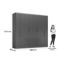 Ver imagem 5 de Guarda Roupa Casal 8 Portas e 6 Gavetas C/ Pés Master 8.6 Atacama - Santos Andirá