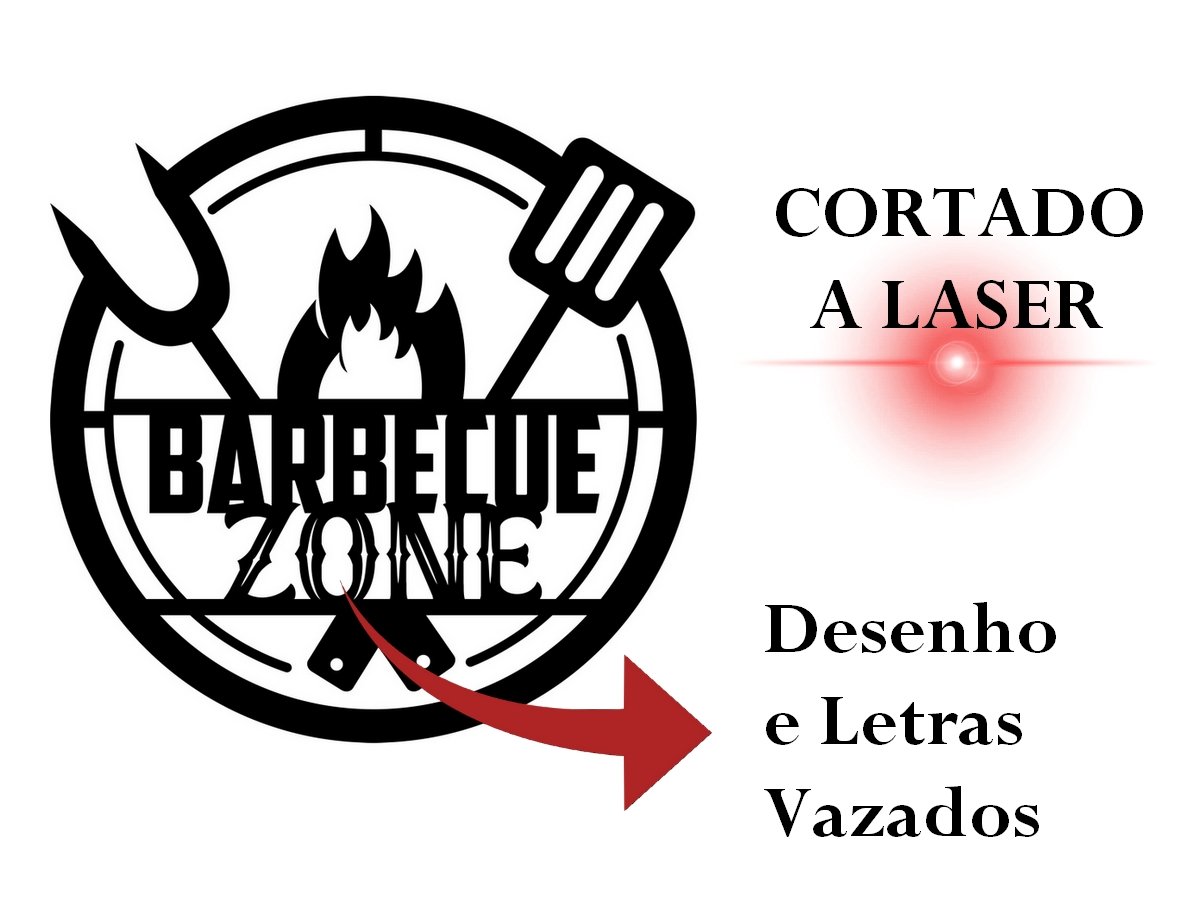 Aplique De Parede Cantinho Do Churrasco Barbecue Zone - 5