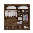 Ver imagem 2 de Guarda Roupa Ripado Solteiro 4 Portas 1.70 Potente Braúna