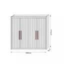Ver imagem 4 de Guarda Roupa Ripado Solteiro 4 Portas 1.70 Potente Braúna