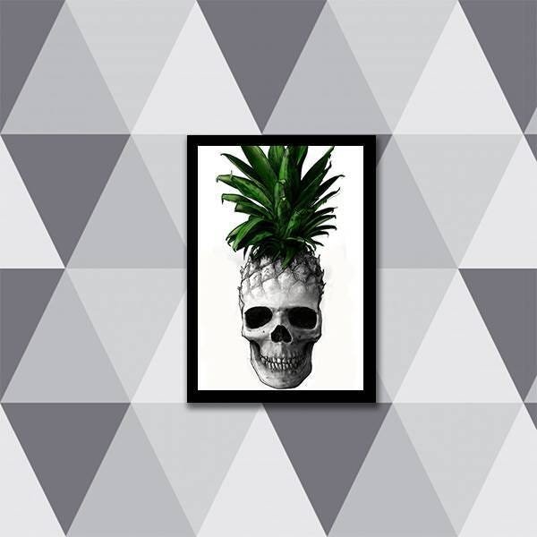Quadro Decorativo Caveira Abacaxi - 1