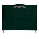 Ver imagem 3 de Kit Cabeceira de Cama Box e Calçadeira Baú Madri King 195 Cm Suede Verde Eli Móveis e Decoração
