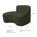 Ver imagem 5 de Kit Divã Recamier Orgânico Marrocos 150cm Lado Esquerdo e 1 Poltronas Amore Linho Verde