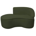 Ver imagem 3 de Kit Divã Recamier Orgânico Marrocos 150cm Lado Esquerdo e 1 Poltronas Amore Linho Verde