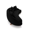 Ver imagem 6 de Sofá Living 3 Lugares 265cm Pés Madeira Morales com Almofadas Veludo Preto G52 - Gran Belo