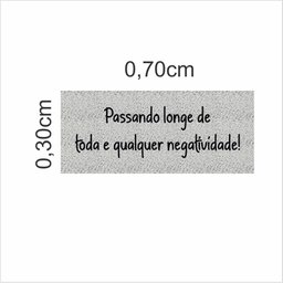 Tapete Vinil Passando Longe da Negatividade! 70x30 Decoração:marrom - 3