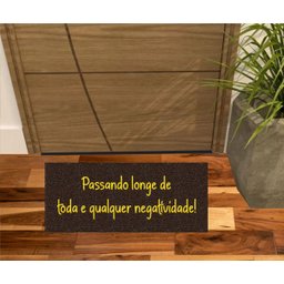 Tapete Vinil Passando Longe da Negatividade! 70x30 Decoração:marrom - 1