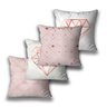 KIT 4 CAPAS DE ALMOFADAS CORAÇÃO 3D - 1