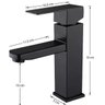 Torneira Banheiro Lavabo Preta Misturador Monocomando Inox - 3