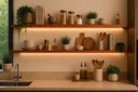 Ver imagem 2 de Prateleira MDF 30mm LED 220x20 Suporte Invisivel Italian Noce 3000k Bivolt