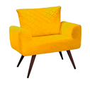 Ver imagem 1 de Poltrona Decorativa Elis Pé Palito Amarelo