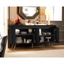 Ver imagem 2 de Aparador Buffet Encanto 4 Portas Retrô:preto