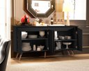 Ver imagem 2 de Aparador Buffet Encanto 4 Portas Retrô:preto