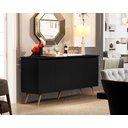 Ver imagem 1 de Aparador Buffet Encanto 4 Portas Retrô:preto