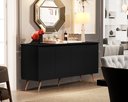 Ver imagem 1 de Aparador Buffet Encanto 4 Portas Retrô:preto