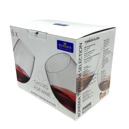 Conj 6 Taças Cristal Gastro For Wine Titanium Vinho Tto 580ml - 3