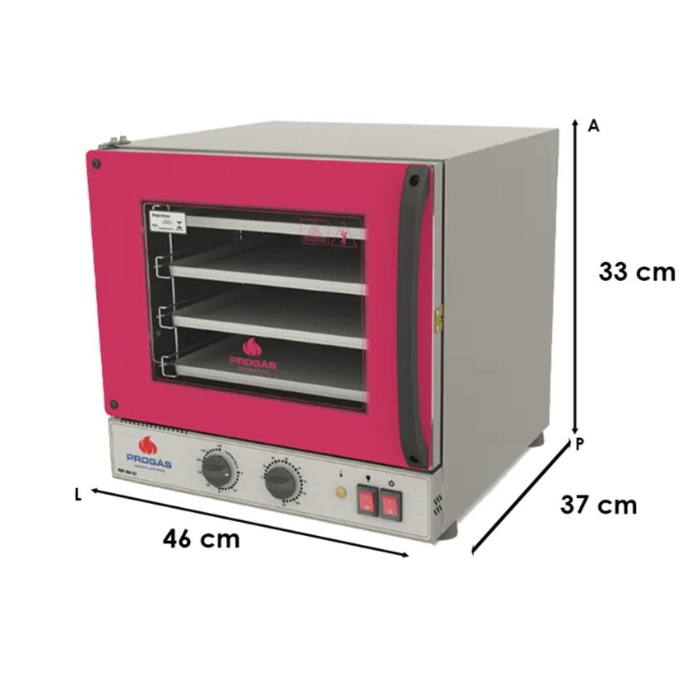 Forno Turbo Elétrico Vermelho Prp004 Prógas - 5