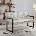 Ver imagem 4 de Poltrona 2 Lugares Aço Tecido WalterBlock Niteroi Floral