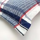 Ver imagem 2 de Kit Cobre Leito Solteiro Matelado Estampado Listrado Algodão 2 Peças