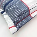 Ver imagem 3 de Kit Cobre Leito Solteiro Matelado Estampado Listrado Algodão 2 Peças