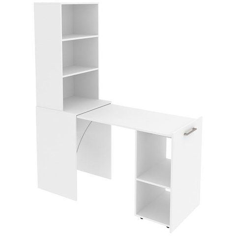 Armario Escrivaninha Multiuso Retratil 5 Nicho Me4171 Branco Tecno Mobili