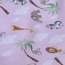 Ver imagem 3 de Porta Fralda Organizador Quarto de Bebê Menino Menina 2 Peças com Laço:safari Rosa