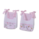 Ver imagem 2 de Porta Fralda Organizador Quarto de Bebê Menino Menina 2 Peças com Laço:safari Rosa