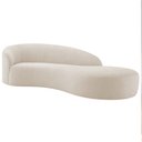 Ver imagem 1 de Divã Recamier Orgânico França 180cm Lado Direito Linho Bege - Amarena Moveis