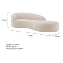 Ver imagem 3 de Divã Recamier Orgânico França 180cm Lado Direito Linho Bege - Amarena Moveis